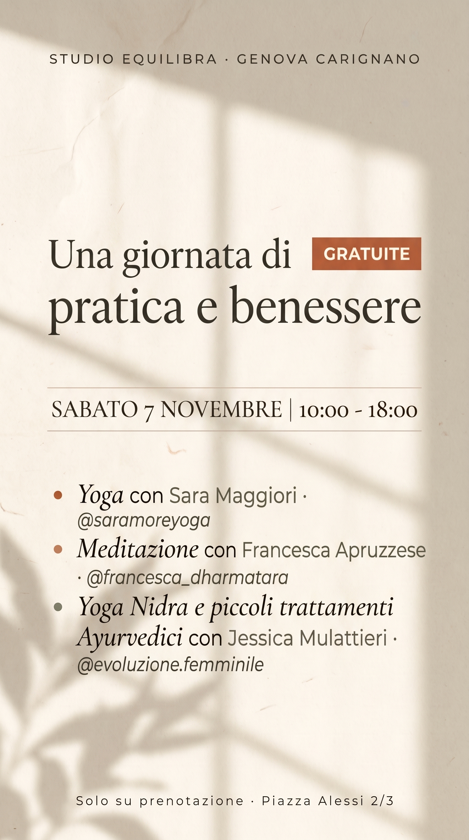 Una giornata di pratiche e benessere